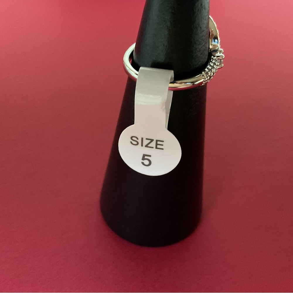 SOLD: Bomb Party RBP6148 “Always In My Heart” Smokey Topaz CZ Rhodium Sz 5,8 Rin - Picture 4 of 6